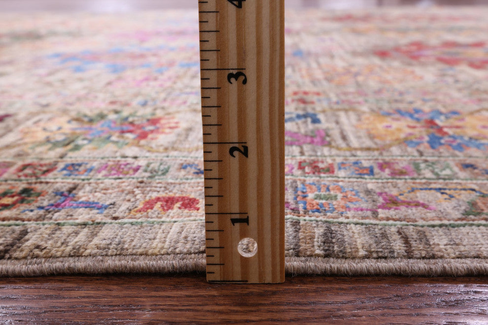 6' 7" X 10' 2" Fine Turkmen Ersari Hand Knotted Rug - Q12487