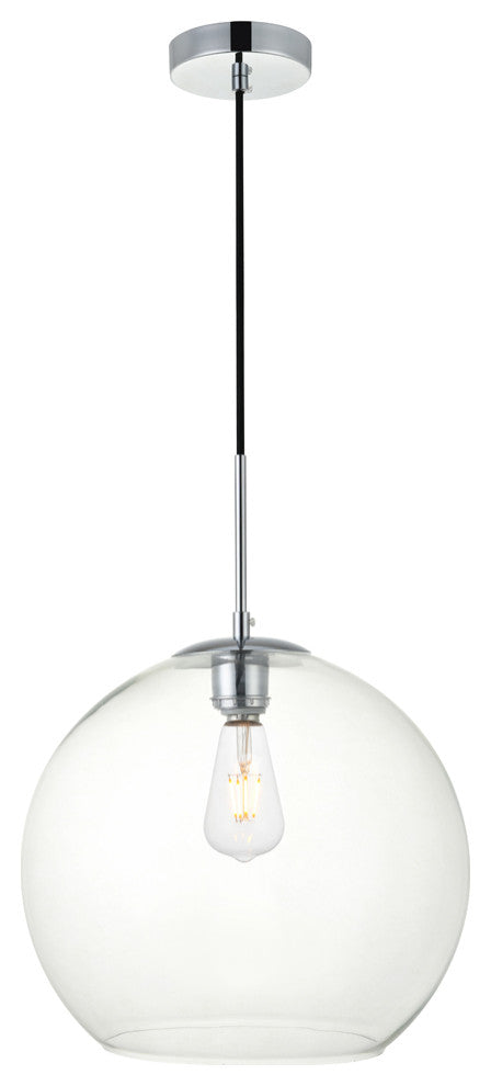 Baxter 1 Light Pendant in Chrome And Clear