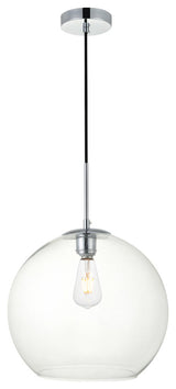 Baxter 1 Light Pendant in Chrome And Clear
