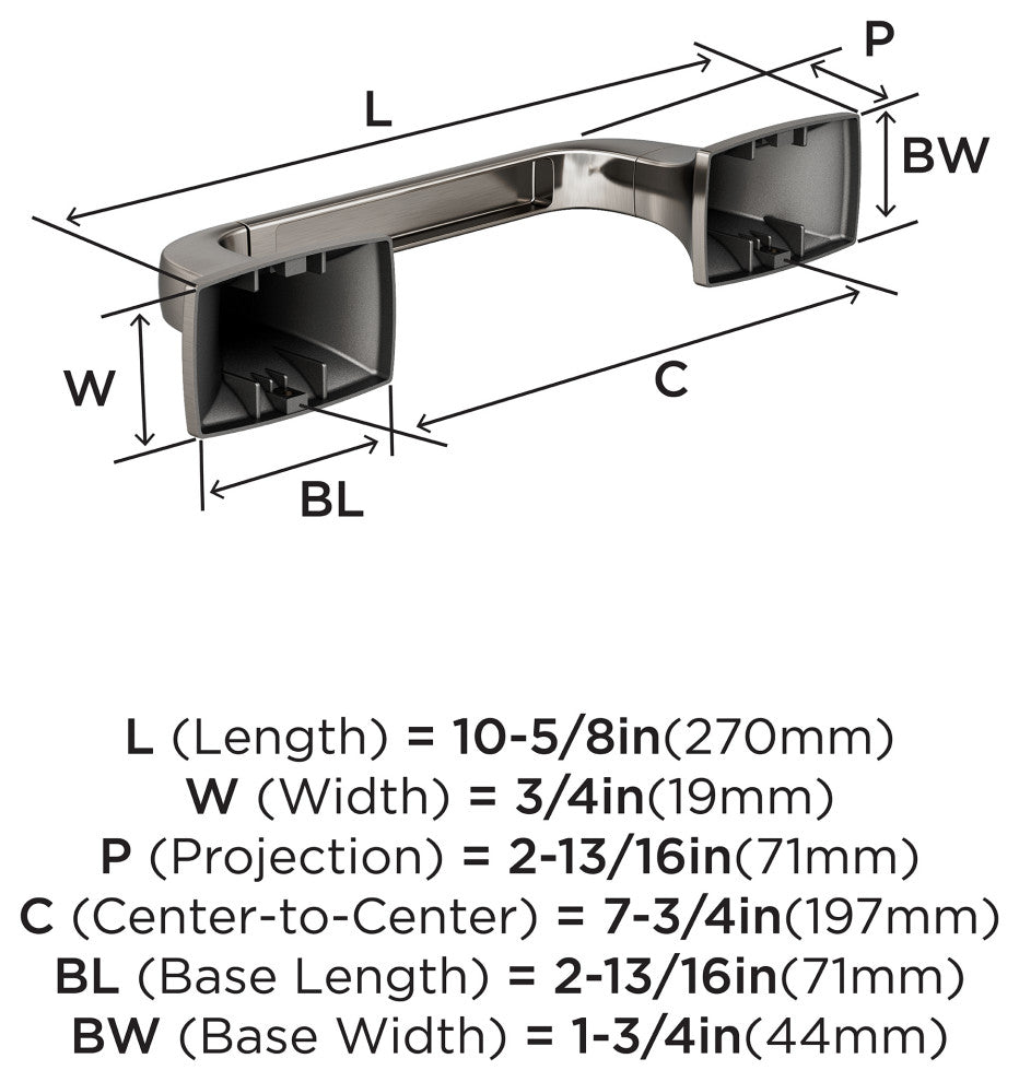 Amerock Highland Ridge Transitional Pivoting Double Post Toilet Paper Holder, Br