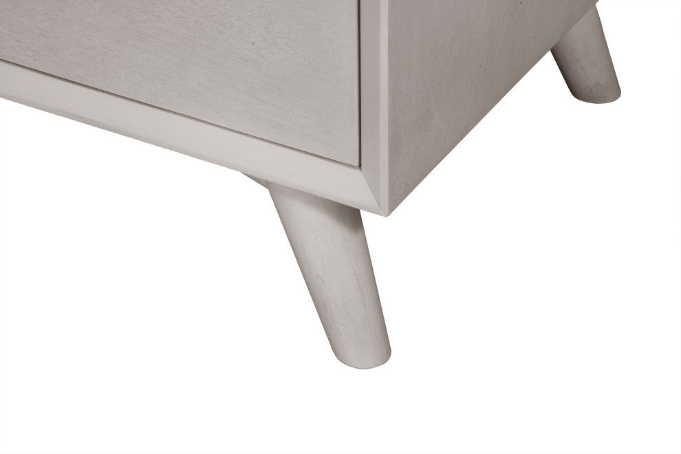 Flynn Mid Century Modern 7 Drawer Dresser, Gray