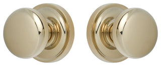 Rockwell Premium Solid Brass Sandhill Knob Passage Set, Polished Brass