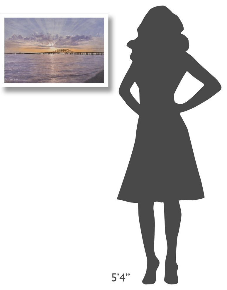 "Sun Rays Over Captree" Digital Paper Print by Diane Romanello, 26"x18"