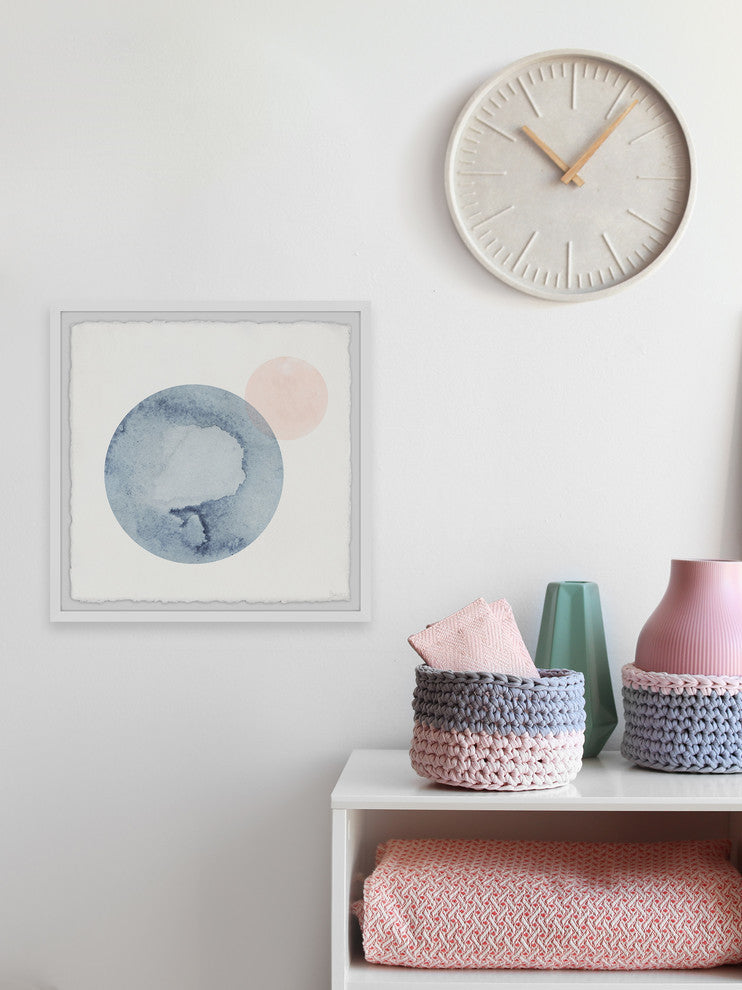 "Collided Circles" Framed Painting Print, 18"x18"