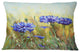 Cornflowers in Full Bloom Floral Throw Pillow, 12"x20"