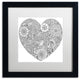 Hello Angel ''Love Heart'' Art, Black Frame, White Mat, 16x16