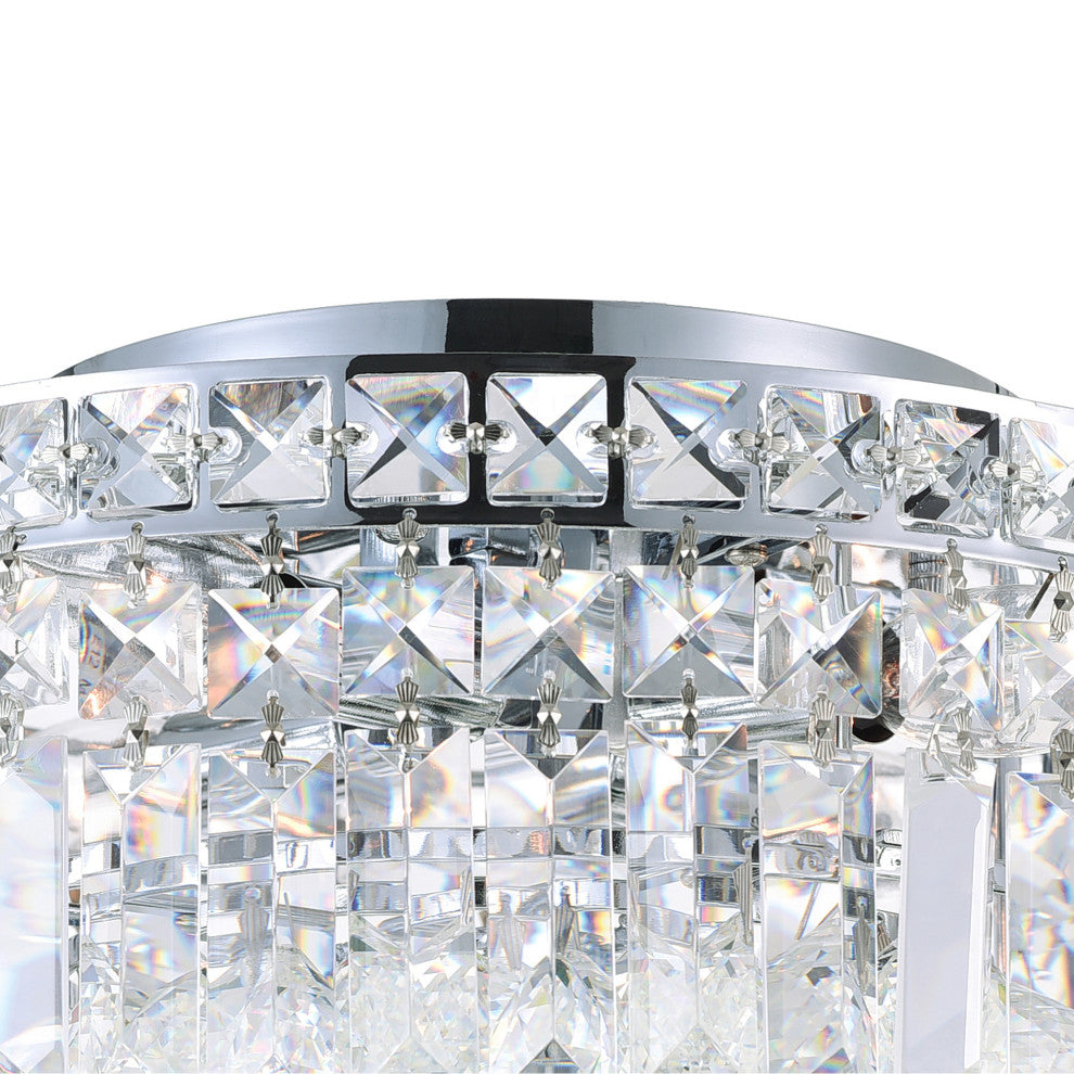 Colosseum 5 Light Flush Mount With Chrome Finish