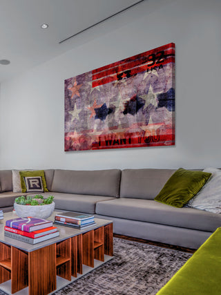 "Uncle Sam" Print on Canvas, 24"x16"