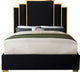 Hugo Velvet King Bed, Black