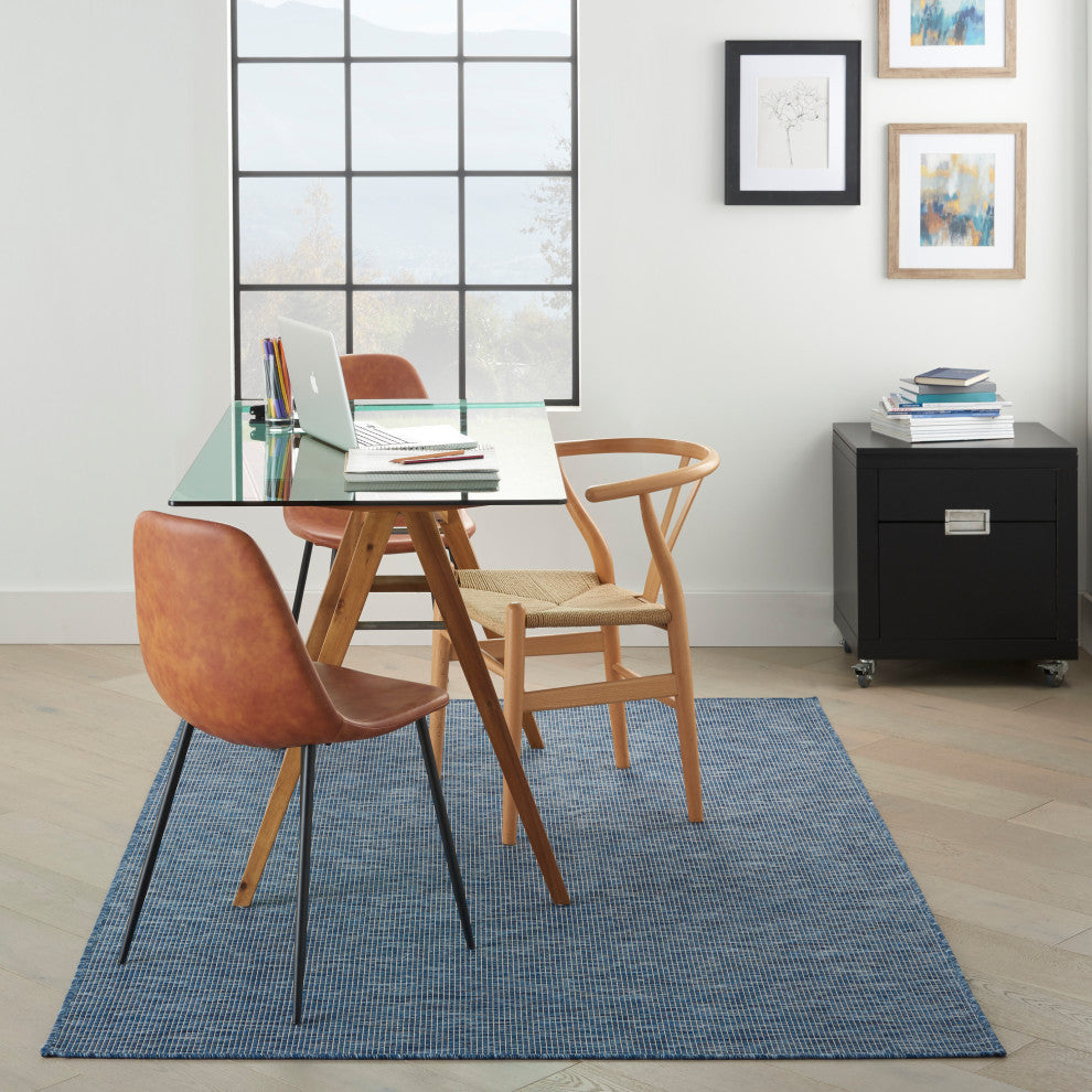 Nourison Positano Contemporary Area Rug, Navy Blue, 3'x5'