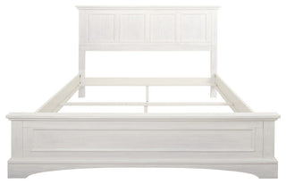 Farmhouse Basics Queen Bed Set 3/CTN, Rustic White Finish