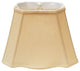 Fancy Bottom Rectangle Basic Lampshade, Antique Gold, 13.25"