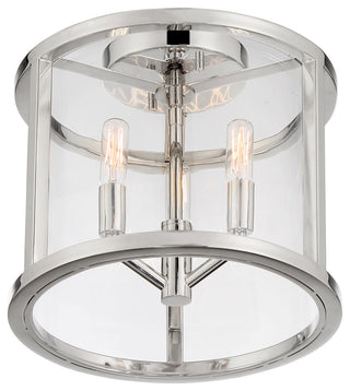 Libby Langdon for Crystorama Devon 3 Light Polished Nickel Ceiling Mount
