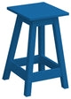 Poly Lumber Bar Stool, Blue, Dining Height, Square