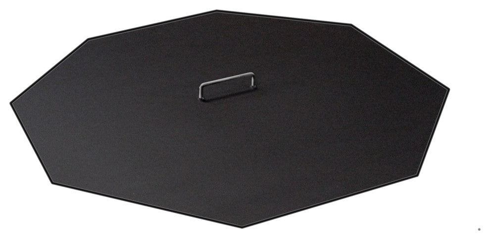 Octagonal Fire Pit Snuffer Cover, Galvanized, 28"