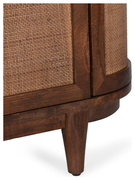Canggu Cane Solid Wood Media Stand