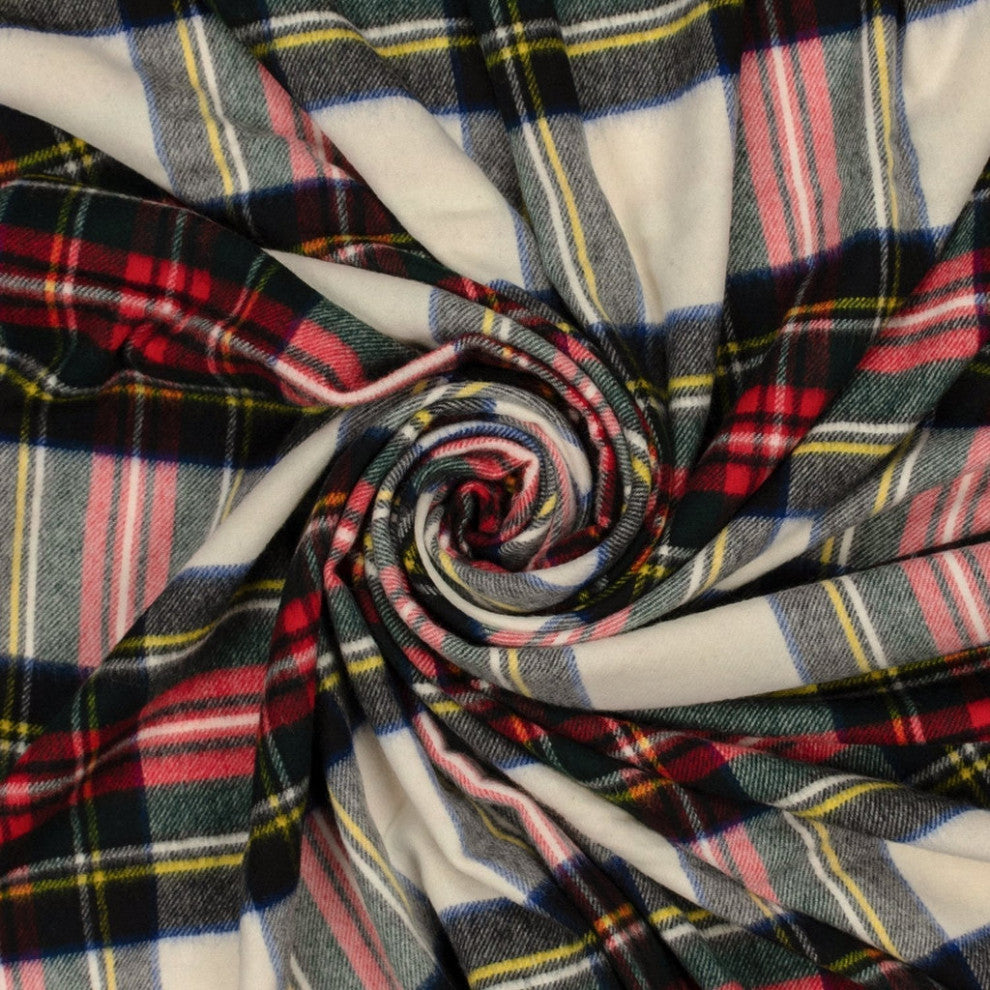 Prince of Scots Highland Tartan Tweed Merino Wool Throw, Dress Stewart
