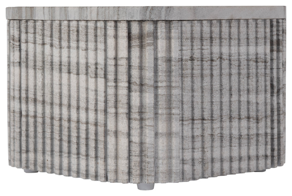 Sylvester 16" W Rectangular Marble Side Table