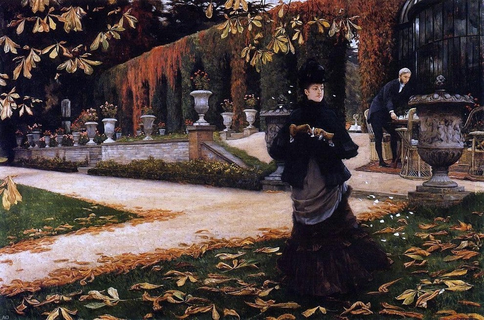James Tissot The Letter, 18"x27" Wall Decal