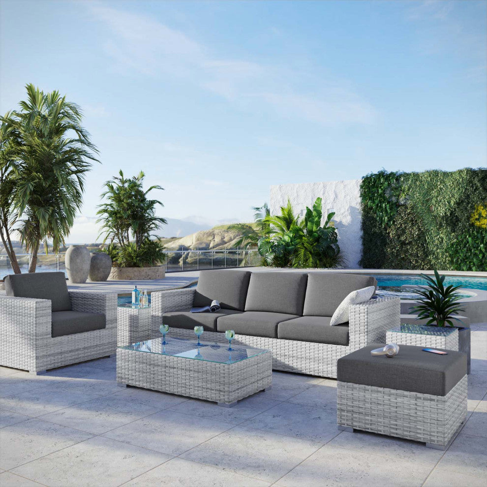 Convene 6-Piece Outdoor Patio Set - Light Gray Charcoal
