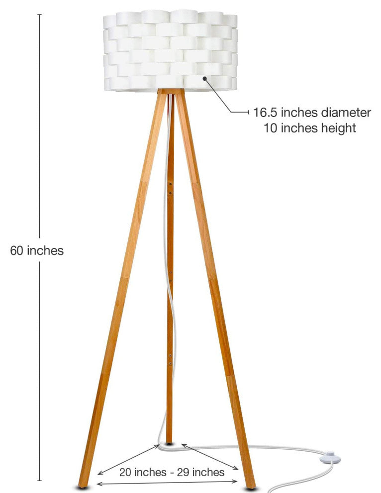 Brightech Bijou LED Tripod Floor Lamp Contemporary Design for Modern Living Room