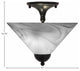 Semi-Flush 2-Light Semi-Flush Mount, Matte Black/Onyx Swirl