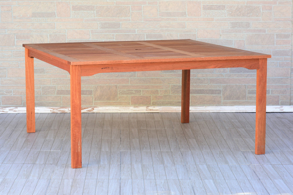 Amazonia Bahamas 9-Piece Square Patio Dining Set | Eucalyptus Wood