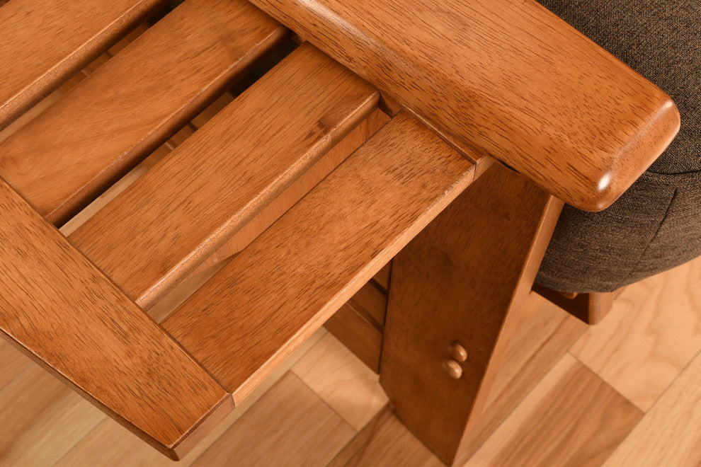 Mesa Frame Futon With Butternut Finish, Butternut, Oregon Trail Saddle