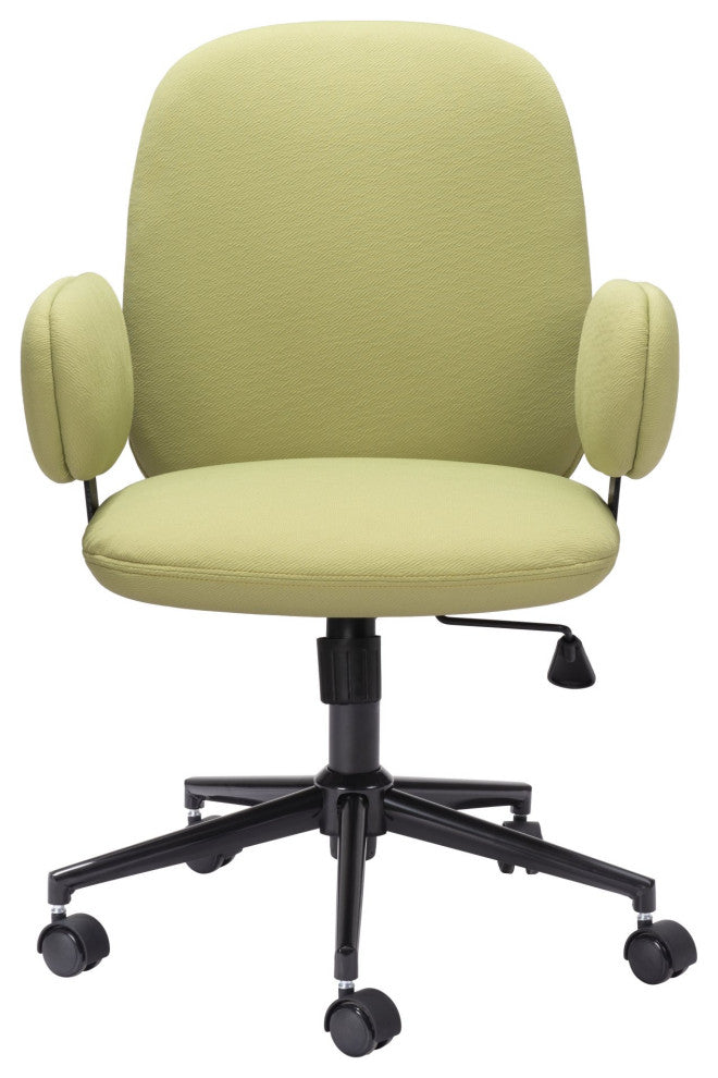 Computer Work Chair, Metal Steel, Olive Green, Black, Home Business Office