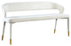 Destiny Upholstered Bench, Cream, Velvet