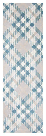 Aqua Kors Area Rug, Gray, 2'6"x8'