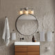 3-Light Classic Vanity, Frosted Glass Shades, Bathroom Hardware Set, 5-Piece