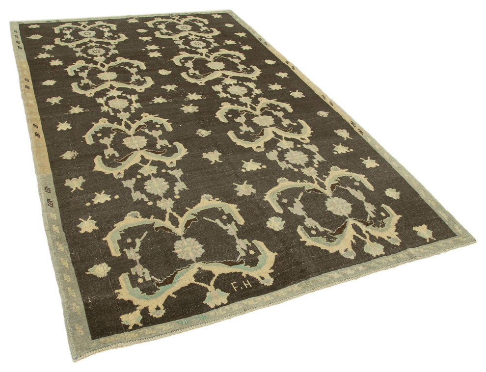 Rug N Carpet - Handwoven Turkish 5' 6'' x 8' 9'' Low Pile  Wool Rug