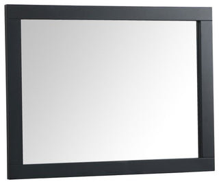 Elegant Decor Aqua 24x32" MDF Wood and Metal Vanity Mirror in Black