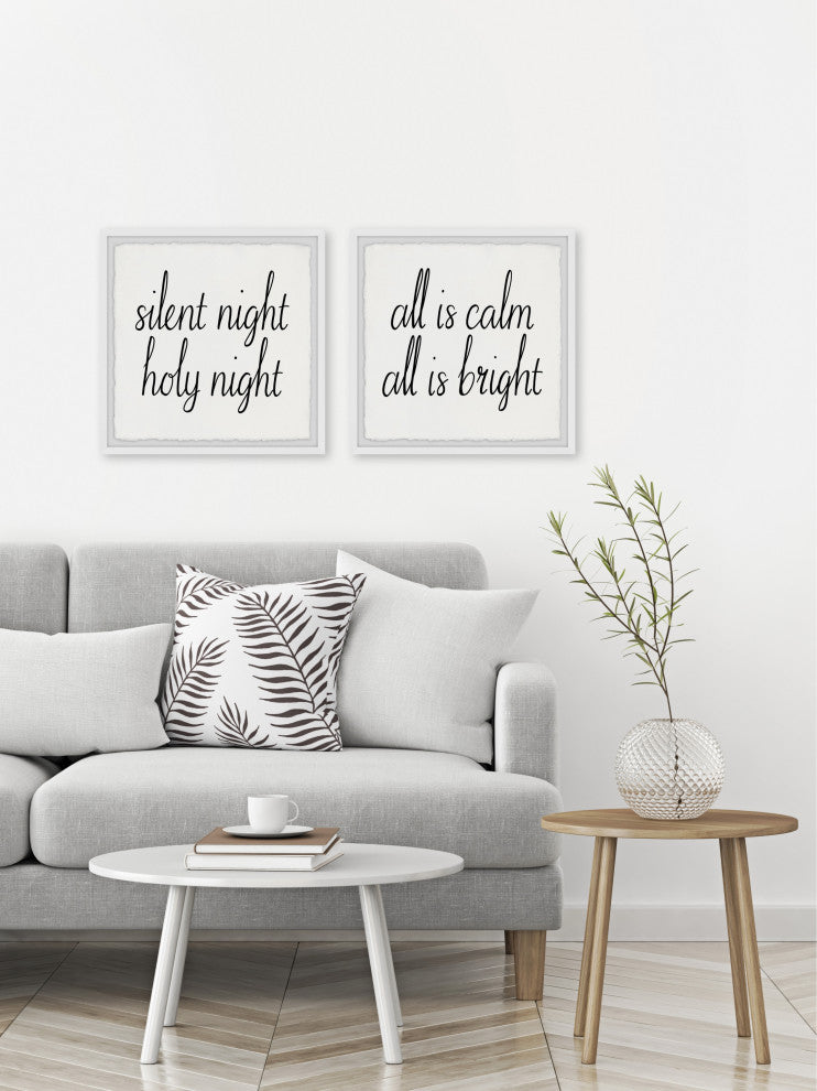 Cozy Christmas Night Diptych, 2-Piece Set, 18x18 Panels, 18x18
