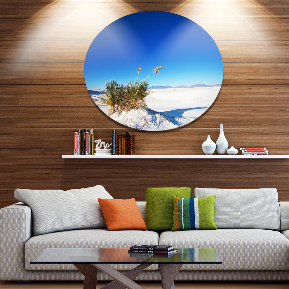 White Sands Park In Usa, Landscape Round Wall Art, 11"