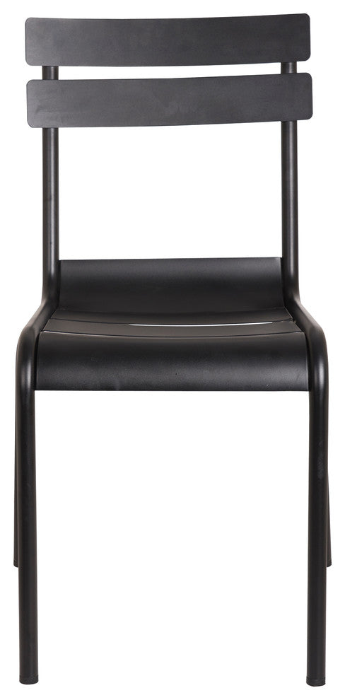 Dana Stackable Outdoor Dining Chair, Frosted Black (Set of 4)