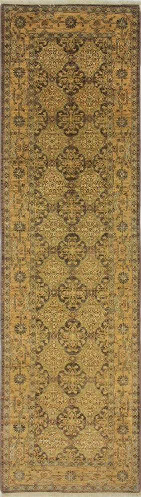 Peshawar Khurram Chocolate/Gold Rug, 2'9 X 10'0