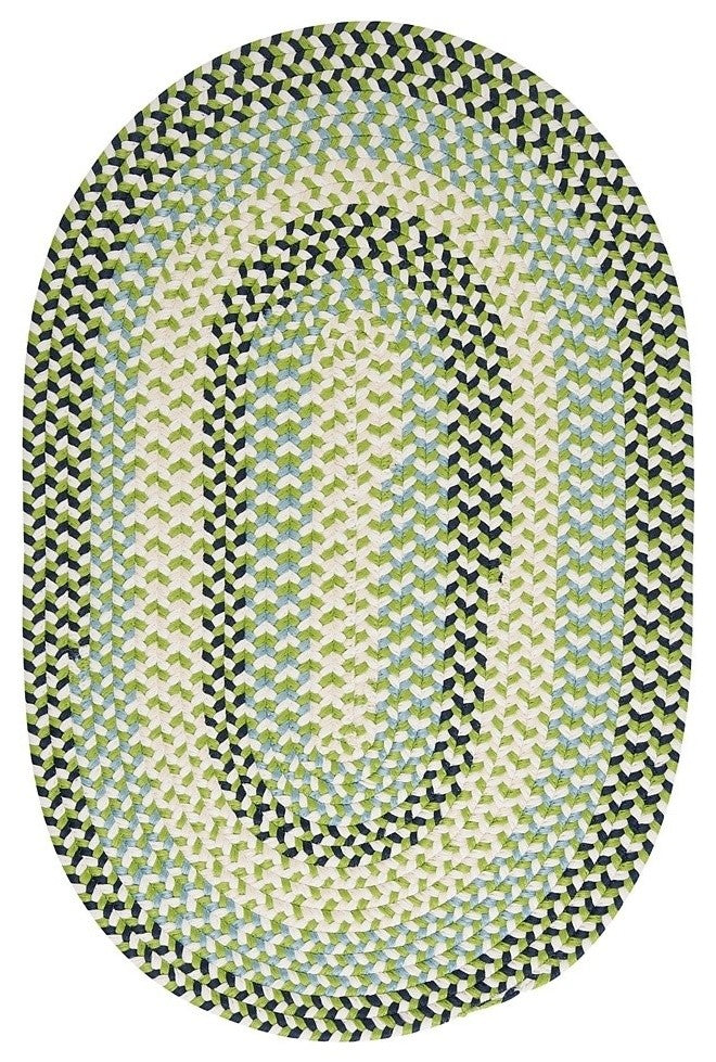Colonial Mills Carousel OU59 Neon Navy Indoor/Outdoor Area Rug, Oval 4'x6'