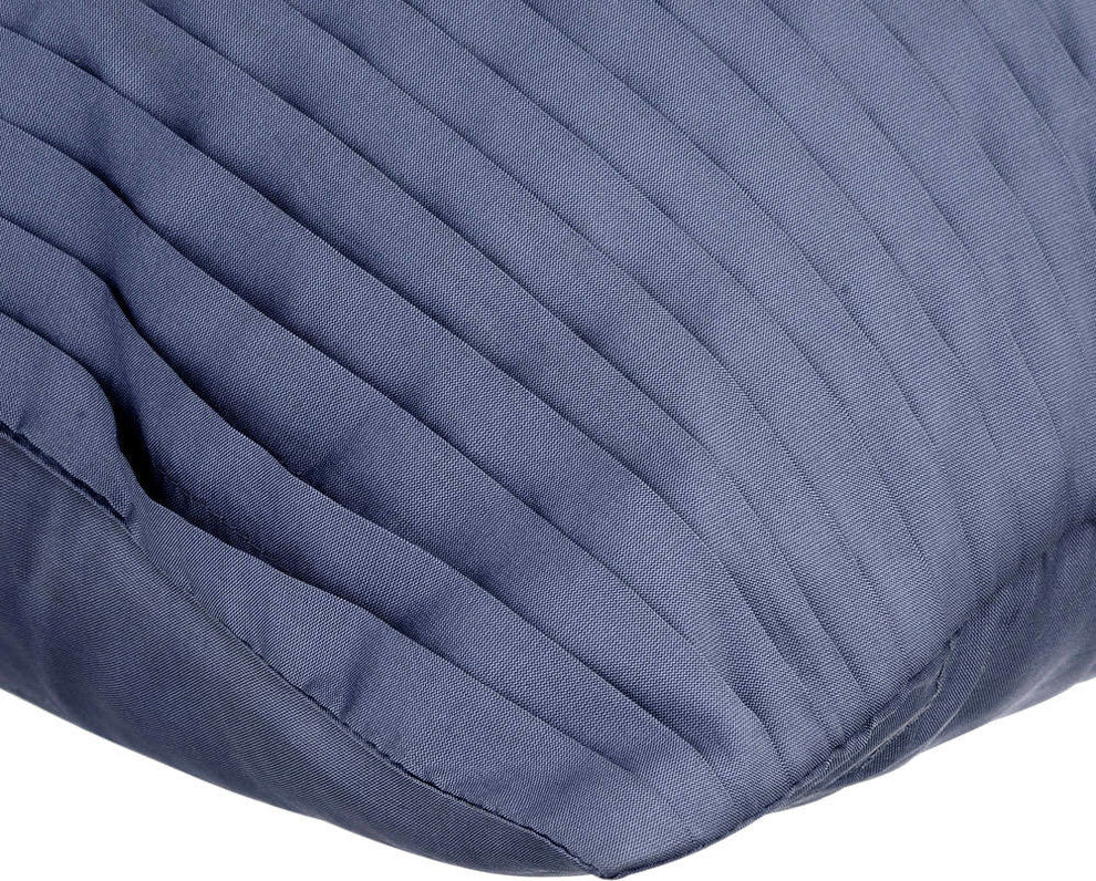 Grey Couch Pillows Pintucks 20"x20" Taffeta & Silk Textured, Grey Ripples
