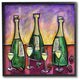 Stupell Industries Modern Colorful Champagne Purple Green Painting, 12 x 12