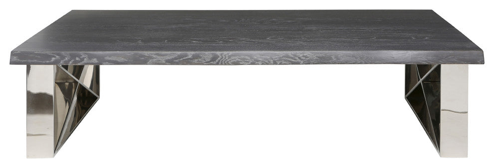 Aix Coffee Table, Oxidized Gray Oak