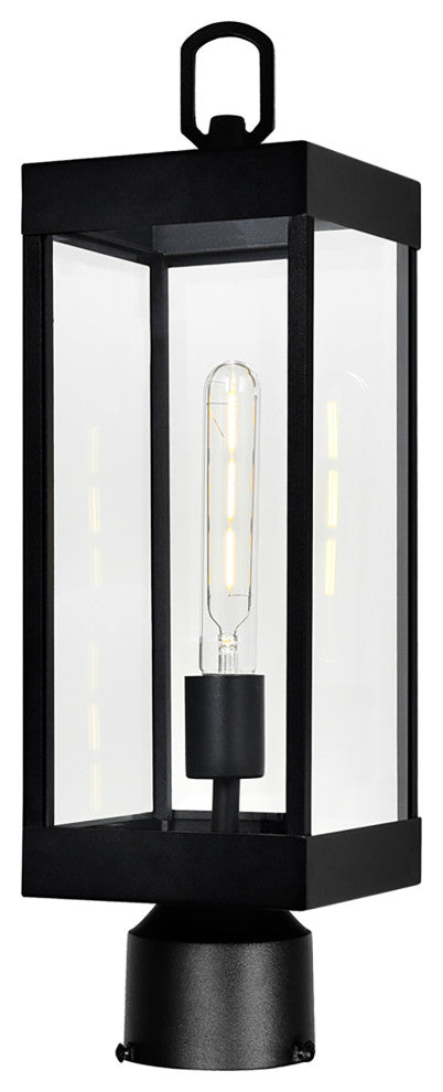 Windsor 1 Light Black Outdoor Lantern Head