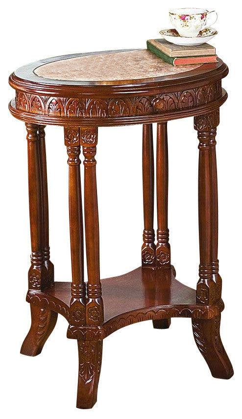 Balfour Inlaid Marble Colonnade Table