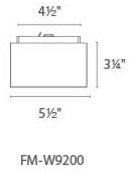 Modern Forms Bloc LED Flush Mount Outdoor Ceiling Lighting, Black