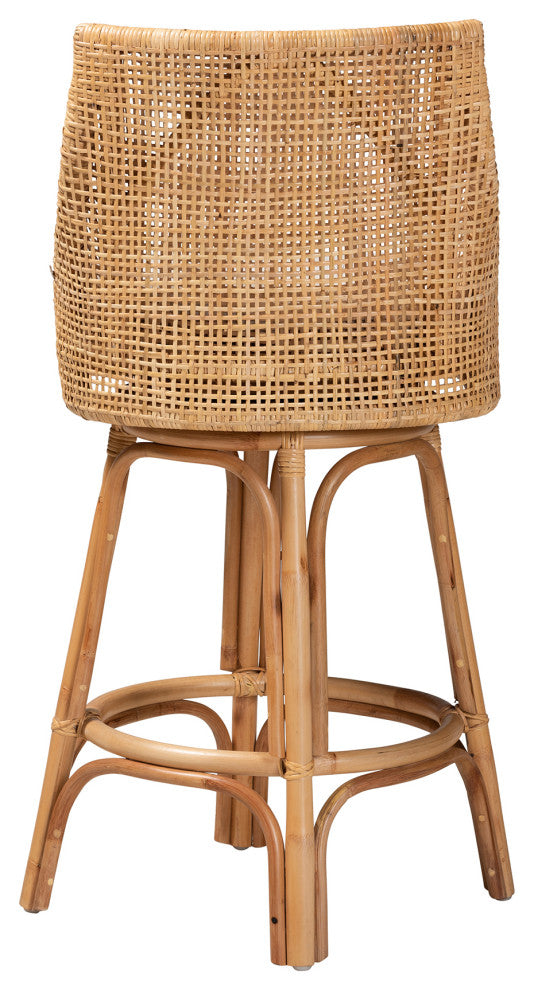 Ruby Natural Brown Rattan Collection, Bar Stool