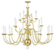 Williamsburgh Chandelier, Polished Brass