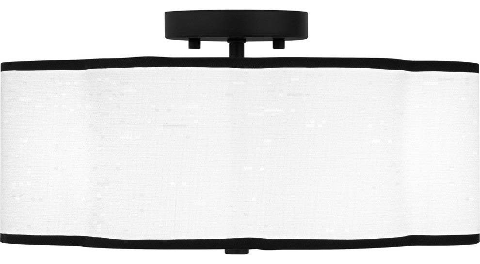 Quoizel QSF6179 Mabry 4 Light 16"W Semi-flush Drum Ceiling - Matte Black