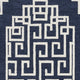 HomeRoots 5'x7' Navy Blue Ivory Hand Tufted Bordered Greek Key Indoor Area Rug