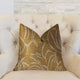 Mira Mirage Gold Luxury Throw Pillow, 16"x16"